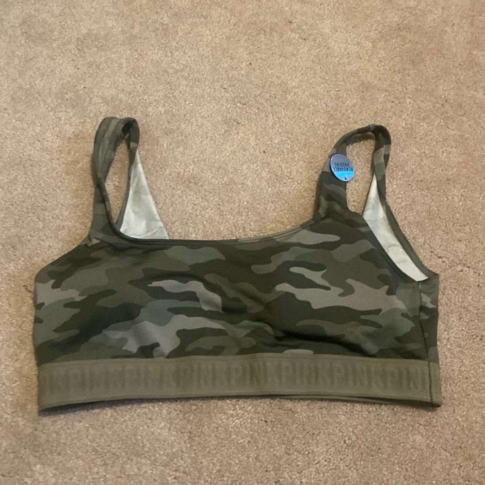 Pink sports bra